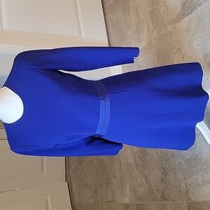 J.Crew royal blue ribbon waist dress size 2